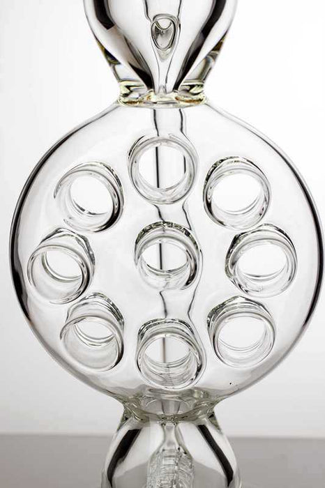 16" 9 holes siwss and inline diffuser glass water bong- - One Wholesale