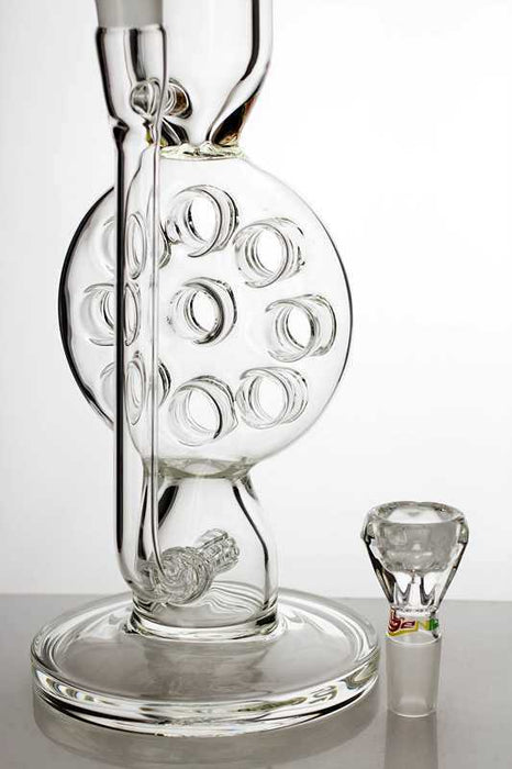 16" 9 holes siwss and inline diffuser glass water bong- - One Wholesale