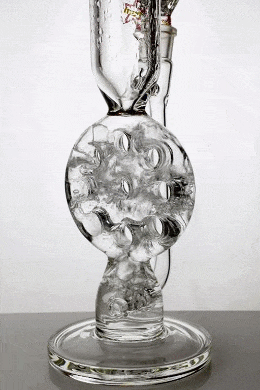 16" 9 holes siwss and inline diffuser glass water bong Glass Bong ONE
