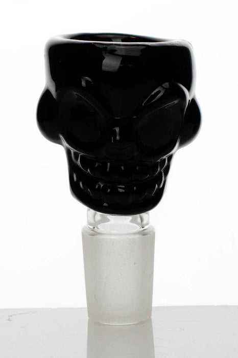 Skull shape glass large bowl-Black - One Wholesale
