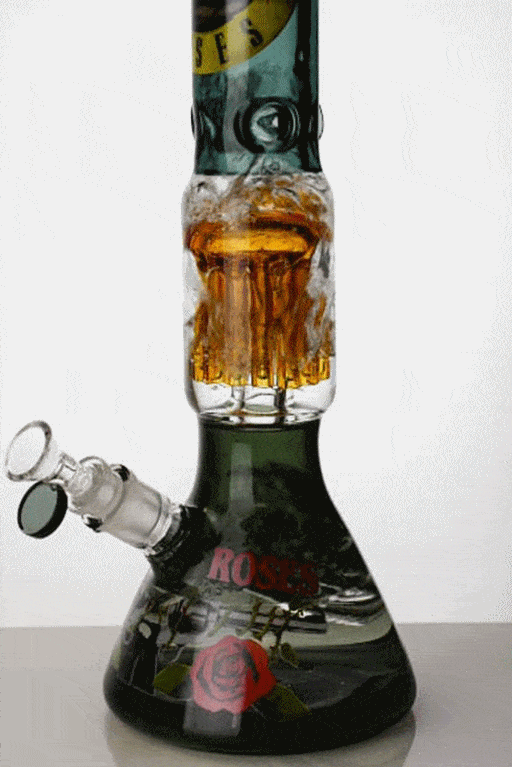 16" Gun N Roses 8 arms percolator water bong Glass Bong ONE