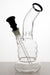 8" glass water bong with 3 pinched ice catcher-Black - One Wholesale