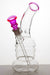 8" glass water bong with 3 pinched ice catcher-Pink - One Wholesale
