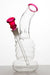 8" glass water bong with 3 pinched ice catcher-Red - One Wholesale