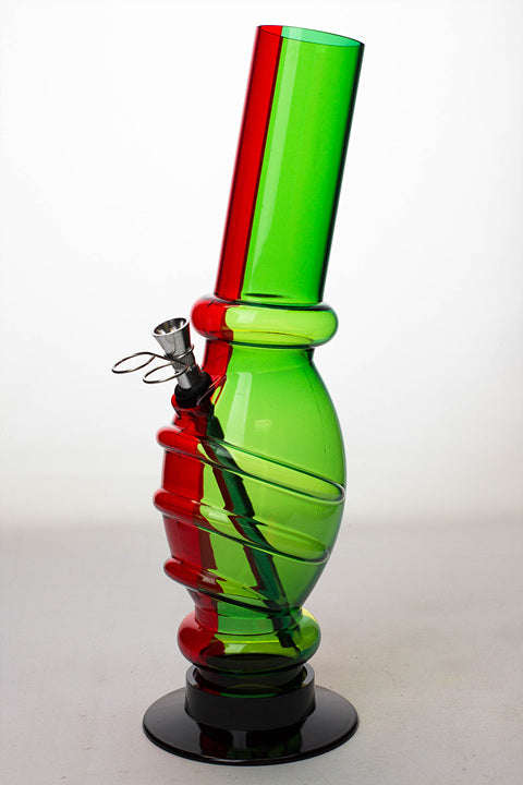 12" acrylic rasta water pipe - 3177- - One Wholesale