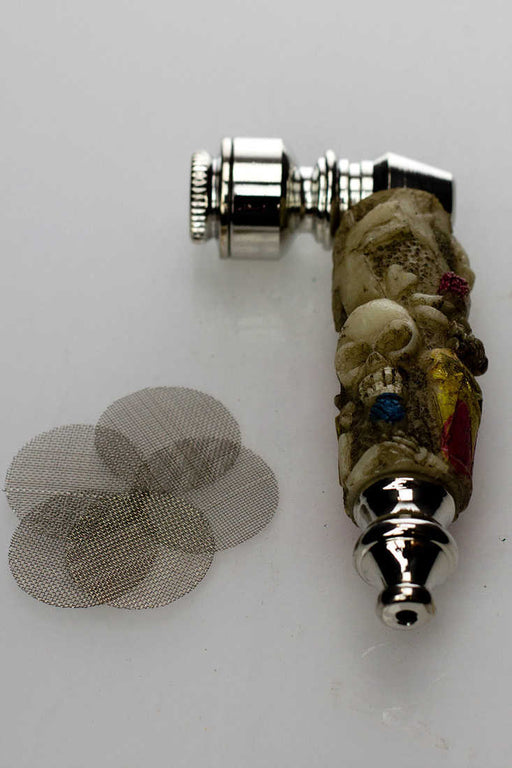Rasta resin metal pipe with screen Metal Hand Pipe ONE