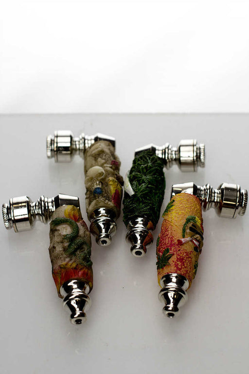 Rasta resin metal pipe with screen Metal Hand Pipe ONE