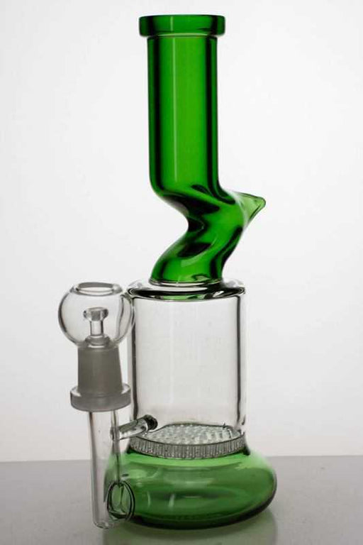 8" 2-in-1 honeycomb flat diffused bubbler-Green - One Wholesale