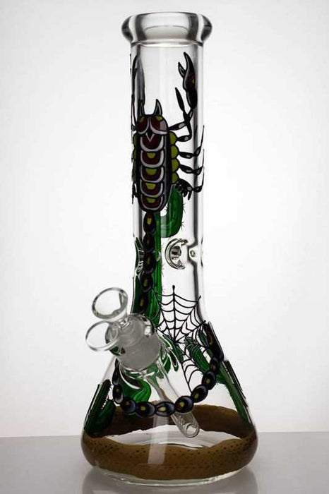 13" heavy glass Artwork beaker water bong-Scorpion-3227 - One Wholesale