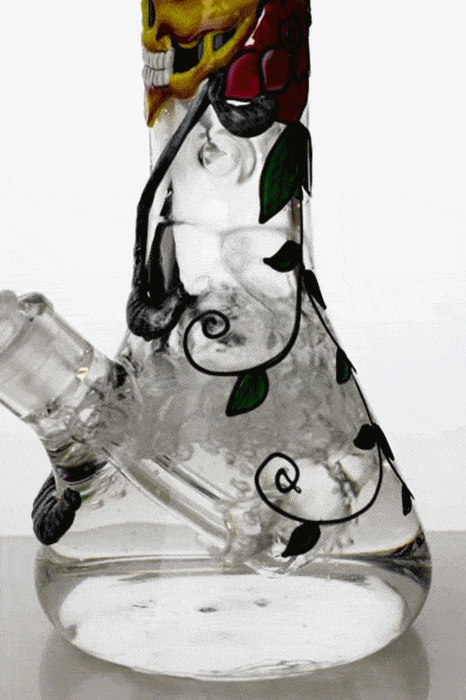 13" heavy glass Artwork beaker water bong- - One Wholesale
