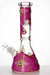 13" heavy glass flower artwork beaker water bong- - One Wholesale
