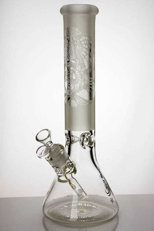 13.5 inches heavy sandblasted glass beaker water bong Glass Bong ONE Pattern 3237