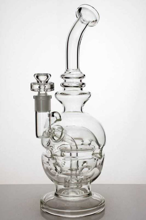 10" Recycle bubbler with shower head diffuser Glass Bong ONE Clear