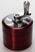 4 parts aluminium herb grinder with handle-Red - One Wholesale