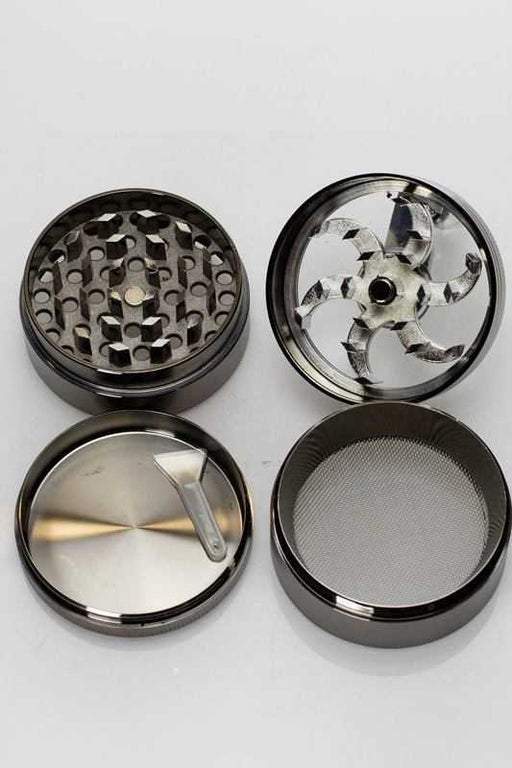 4 parts aluminium herb grinder with handle- - One Wholesale