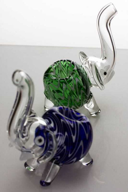 Standing elephant type B glass hand pipe- - One Wholesale