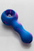 Silicone hand pipe with glass bowl-Purple-Blue-3341 - One Wholesale