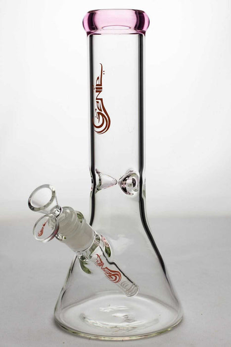 12 inches Classic beaker glass water bong Glass Bong ONE Pink-3376