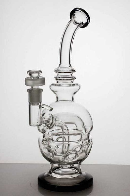 10" Recycle bubbler with shower head diffuser Glass Bong ONE Black