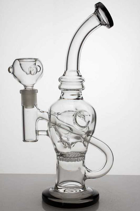 10" Round base recycle bubbler with honeycomb diffuser- - One Wholesale