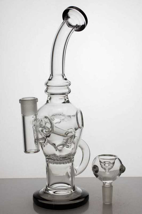 10" Round base recycle bubbler with honeycomb diffuser Other Shaped Bong ONE