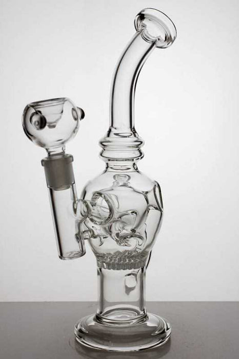 10" Round base recycle bubbler with honeycomb diffuser Other Shaped Bong ONE Clear