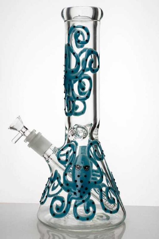 13" octopus artwork thick glass beaker bong Glass Bong ONE