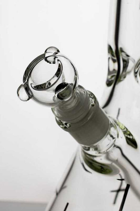 17" cross symbol printed glass beaker water bong- - One Wholesale