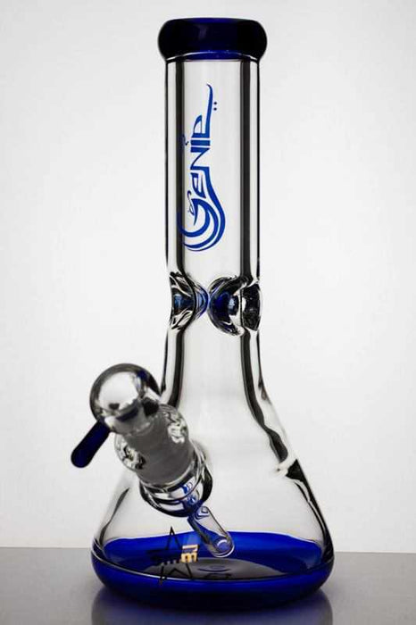 12 inches classic beaker colored bottom thick glass bong-Blue - One Wholesale