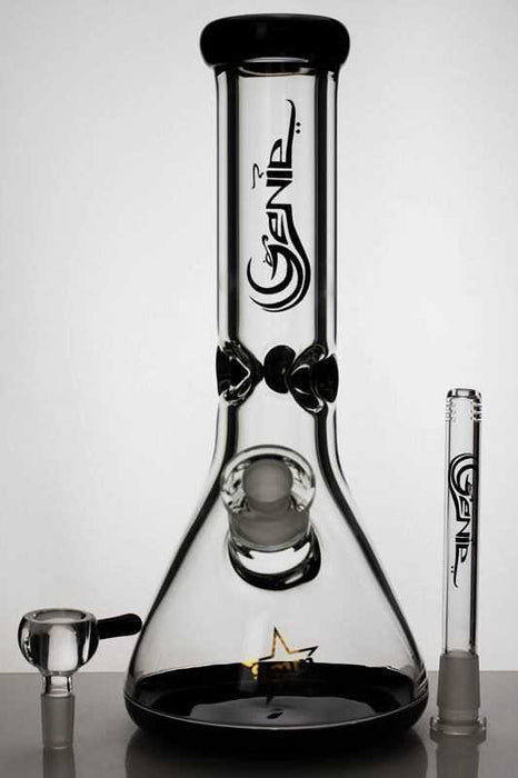 12 inches classic beaker colored bottom thick glass bong- - One Wholesale