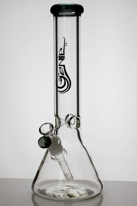 14 inches genie classic beaker glass water bong-T-black - One Wholesale