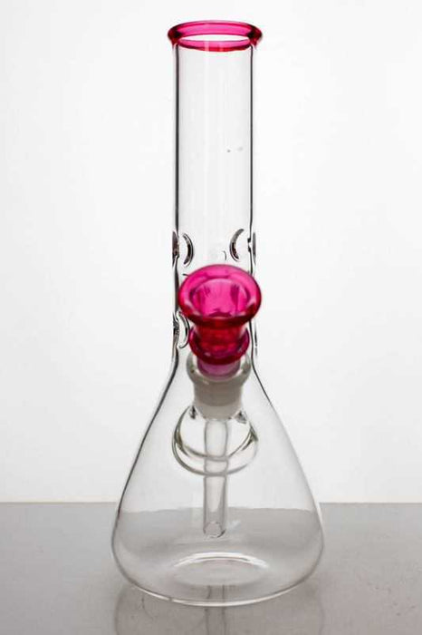 8" 9-pinch ice catcher glass water bong- - One Wholesale