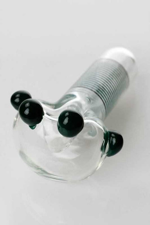 Heady 4 beads soft glass hand pipe Glass Pipe ONE