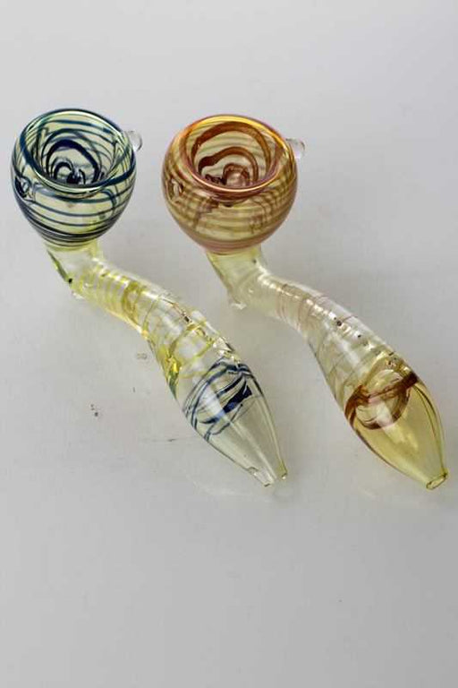 Sherlock shape Changing colors glass hand pipe Glass Pipe ONE