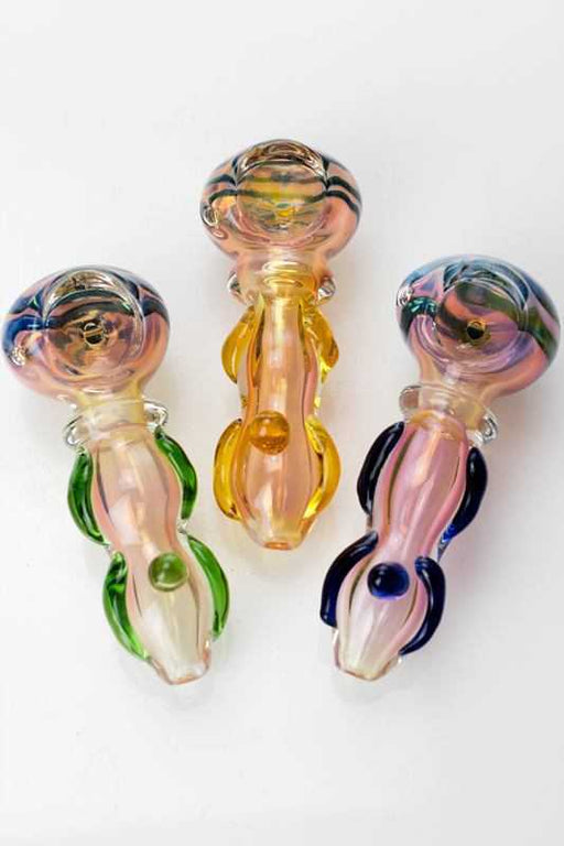 Gold dichronic 3495 glass hand Pipe Glass Pipe ONE