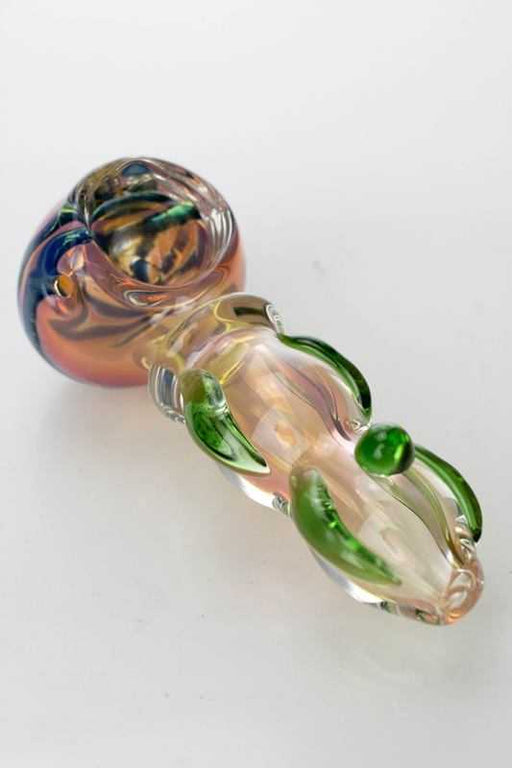Gold dichronic 3495 glass hand Pipe- - One Wholesale