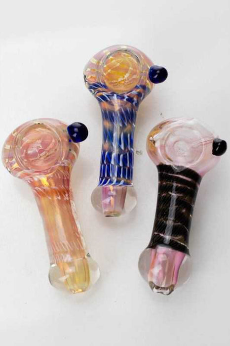 Gold dichronic 3496 glass hand Pipe- - One Wholesale