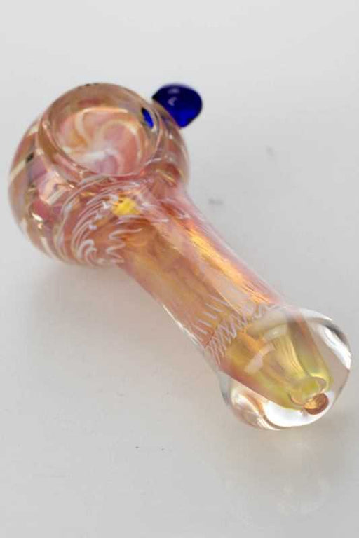 Gold dichronic 3496 glass hand Pipe Glass Hand Pipe ONE