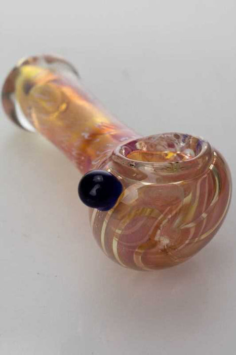 Gold dichronic 3496 glass hand Pipe- - One Wholesale