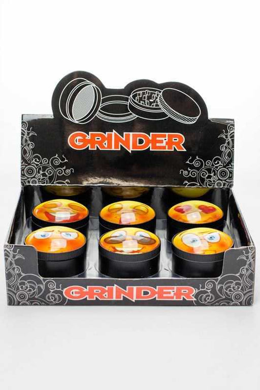 Convex lens emoji 4 parts metal grinder Display Pack ONE