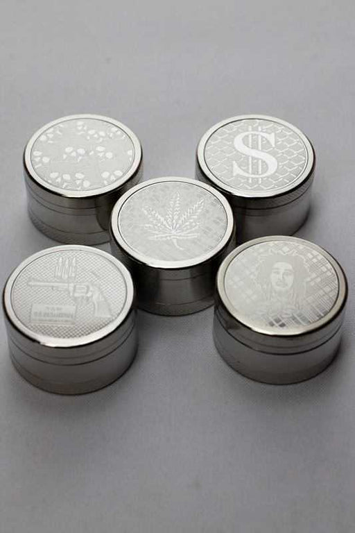 Engraved 3 parts small metal grinder Display Pack ONE