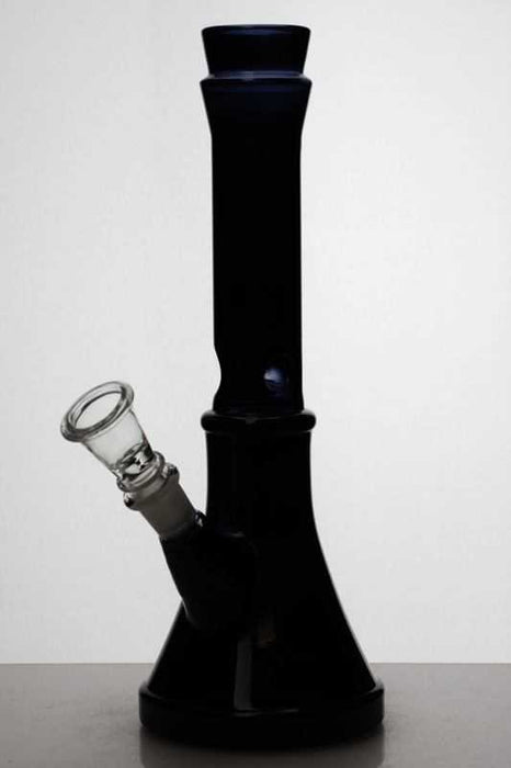10 inches colored glass water pipe-Black - One Wholesale