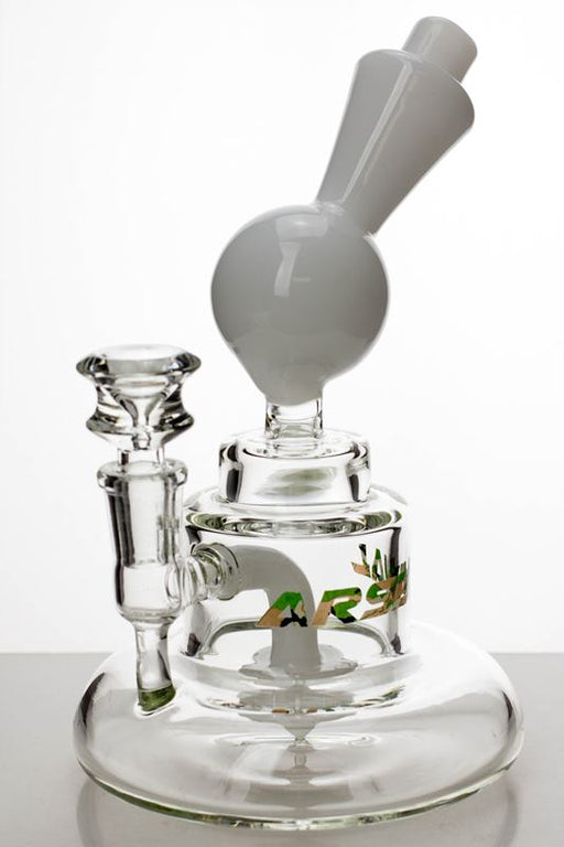 7" arsenal shower head diffused bubbler Glass Bong ONE White