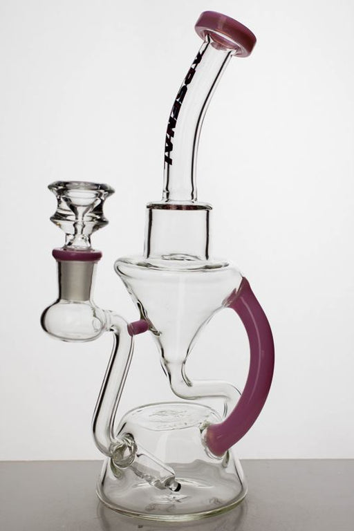 7" arsenal skinny recycled bubbler Glass Bong ONE Pink-3585