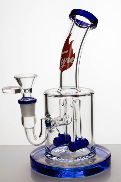 8" dual hammer diffuser bubbler Glass Bong ONE