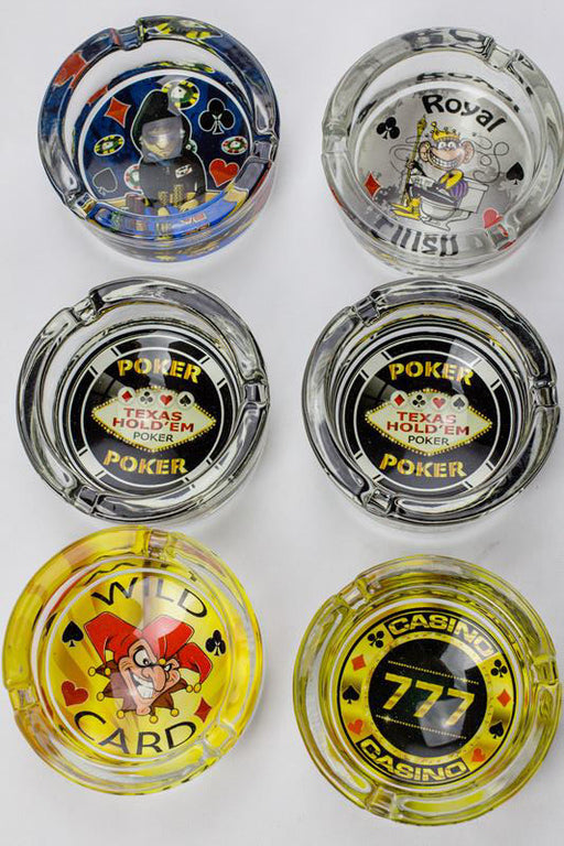 Round vegas design glass ashtray Glass Ashtray ONE