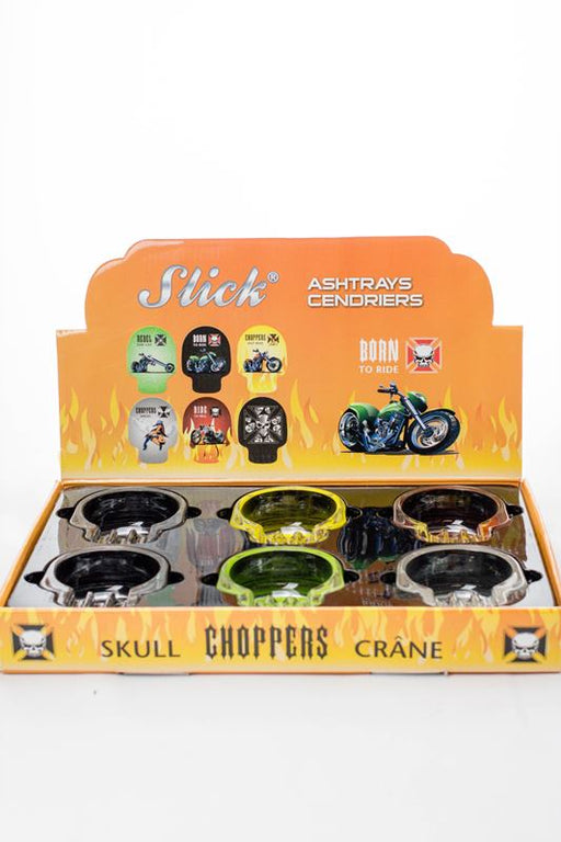 Round chopper design glass ashtray Glass Ashtray ONE