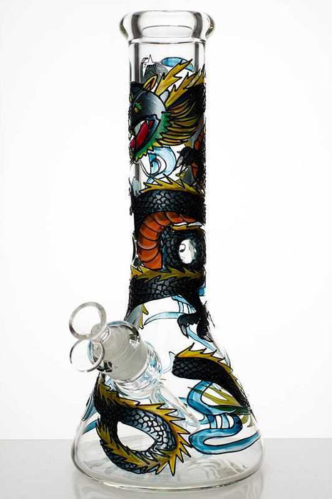 13 inches heavy 7 mm glass Artwork beaker water bong-Dragon-3632 - One Wholesale