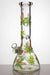 13" Glow in the dark leaf artwork 7 mm glass bong-Green-3637 - One Wholesale