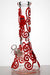 13" Glow in the dark octopus artwork 7 mm glass bong-Red-3641 - One Wholesale